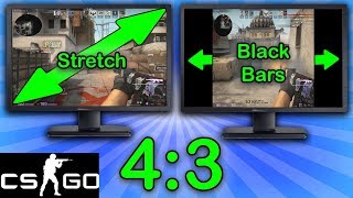 How to play Cs Go windows 10 fullscreen without black bars 43 resolution [upl. by Ricca]