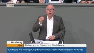 Bundestag Debatte zum Gesetz zur FlexiRente am 21102016 [upl. by Westfall]