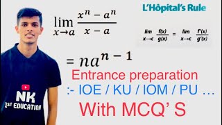 ioe entrance preparation maths  calculus mcq  limit and continuity of function physics wallah [upl. by Braeunig]