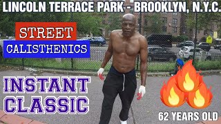 Frank  62 Yrs  FULL BODY CALISTHENICS IN THE PARK TO PREVENT POOR HEALTH of DIABETES amp BAD HEART [upl. by Aeniah]