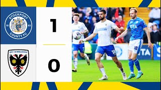 Stockport County 10 AFC Wimbledon 📺  Dons lose out to league leaders ❌  Highlights 🟡🔵 [upl. by Koslo472]