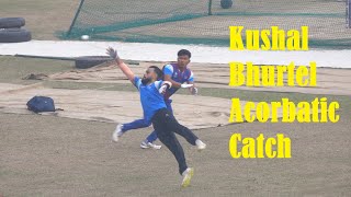 Nepal Cricket Team Training for ICC League 2  Kushal Bhurtel Acorbatic Catching Practices [upl. by Fielding]