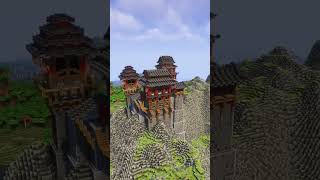 Minecraft Japanese Mountain Temple Build Timelapse 🤯 [upl. by Niamrahc]