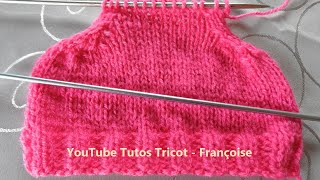 Tuto Tricot Débutant  Comment réaliser des diminutions demmanchures Raglan  Manches Raglan [upl. by Jeb175]