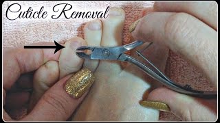 Pedicure Tutorial Cut or Remove Cuticles Using Cuticle Nippers Without Cutting Someone [upl. by Hsuk]