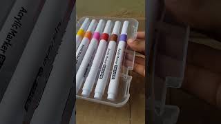 Acrylic markers unboxing 🖤♥️ [upl. by Onivag]