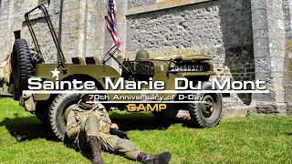 Camp at Sainte Marie Du Mont Normandy 70th anniversary of DDay  Band of Brothers [upl. by Alaj617]