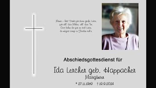 Abschiedsgottesdienst für Ida Lercher geb Happacher [upl. by Ennairol]