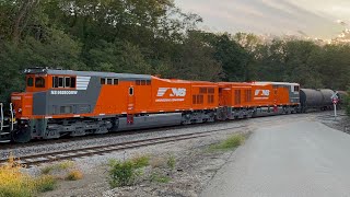 Chasing a REALLY COOL consist on BNSF HDMOGAL 92823 [upl. by Yarezed]