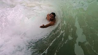 Bodysurfing quotBaggiesquot Warner Beach [upl. by Eedyak]