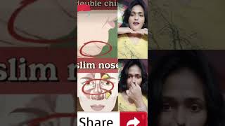 Anti ageing face yoga for reduce double chin doublechin nose viralvideo shorts beautiful [upl. by Woodman]