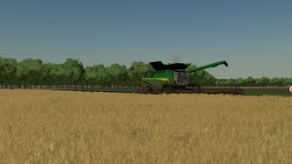 FS22 Dyersville Triticale Harvest and Straw baling [upl. by Ovatsug593]