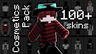 Working 4d Cosmetics Skin Pack 100 Skins With Capes and Cosmetics Usable on any server [upl. by Nichy956]