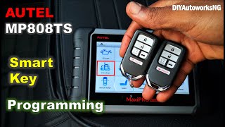 How to PROGRAM Honda Keys  How to add a new KEYLESS ACCESS FOB on HONDA  Autel Scanner MP808TS [upl. by Malin292]