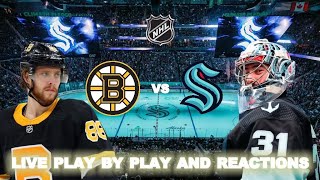 Boston Bruins vs Seattle Kraken Live PlayByPlay amp Reactions [upl. by Werby]