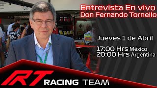 Don FERNANDO TORNELLO La VOZ de la F1 en LATINOAMERICA en VIVO y en Directo aquí en RACING TEAM [upl. by Favien]