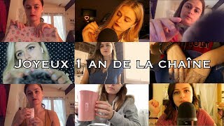 ASMR FR  1 an de la chaîne 1 an de vidéos asmr 🎂 [upl. by Carlock805]