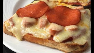 Easy Pizza Toast Recipe How to make a Bread Pizza Toastie [upl. by Cirderf]