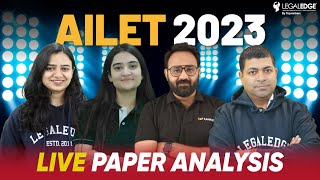 AILET 2023 Paper Solution  AILET 2023 Complete Live Paper Solving  AILET 2023 Difficulty Level [upl. by Nnylyar]