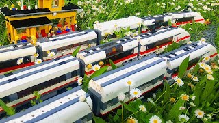 Lego train in the garden with 1000000 flowers [upl. by Parrott]