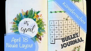 Bullet Journal April 2018  Ostern  Frühling  Flip through deutsch  Kreativplaner [upl. by Xxam]