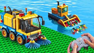 Building LEGO Cleaning Machine Clean Street and Water [upl. by Betta]