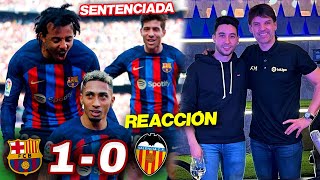 REACCIONANDO con MORIENTES al Barcelona vs Valencia 10 LIGA SENTENCIADA [upl. by Anyr]