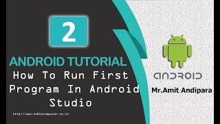 how to run first android program in android studio [upl. by Ortrude337]