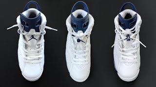 3 WAYS HOW TO LACE NIKE AIR JORDAN 6 Laces Styles [upl. by Amzu479]