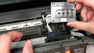 How to remove printhead in Epson Printer WF2650 WF2750 WF2760 WF2660 [upl. by Aivatnwahs]