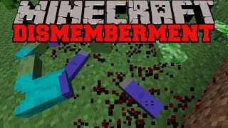 Minecraft MOB DISMEMBERMENT MOBS LIMBS AND BLOOD Mob Dismemberment Mod Showcase [upl. by Netsrijk]