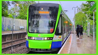 London Trams Stadler Variobahn Arriving at Birkbeck Tram Stop [upl. by Clem]