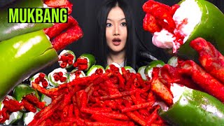 Viral TikTok Jalapeños Takis amp Cream Cheese 🔥 Super Crunchy Eating Cooking Show MUKBANG 먹방 [upl. by Clemente17]