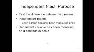 Independent ttest  Explained Simply [upl. by Neom]