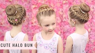 Super Cute Halo Bun by SweetHearts Hair [upl. by Banky]