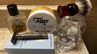 Budget minded Pearl Classic Razor Fine Bay Rum Soap amp Aftershave Willy’s Blade amp Heritage Brush [upl. by Errot707]