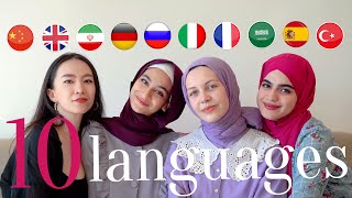 4 Polyglot Girls Talking in 10 Languages subtitles [upl. by Nednal]