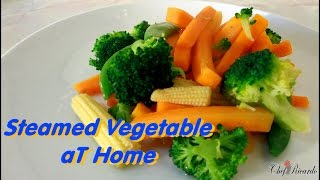 Steamed Vegetable At Home  Recipes By Chef Ricardo [upl. by Llewol53]