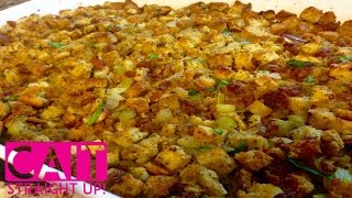 Best Stuffing Recipe For Thanksgiving  Cait Straight Up [upl. by Ballinger]