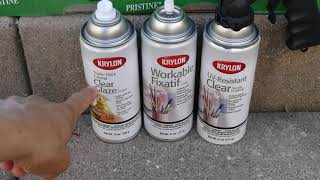 Krylon UVResistant Gloss TripleThick Crystal Clear Glaze and Workable Fixatif [upl. by Aramas]