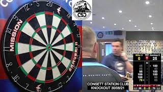 Consett Station Club Darts  Knockout Competition 300821 [upl. by Norac619]