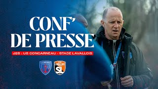 Conférence de presse J26  US Concarneau – Stade Lavallois [upl. by Nedyrb]