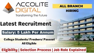 Accolite Digital Off Campus Drive freshers  Accolite Digital Recruitment Process  Salary 5LPA [upl. by Joe323]