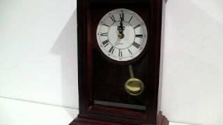 Bulova Electronic Pendulum Clock Westminster Chime Midnight 12 Dongs [upl. by Haliehs]