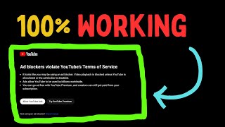 FIX Ad Blockers Violate YouTube Terms Of Service ENGLISH [upl. by Akirej]