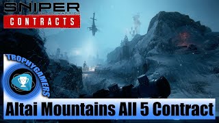 Sniper Ghost Warrior Contracts  Altai Mountains All Five Contract  Snowstorm Trophy Walkthrough [upl. by Lea451]