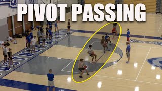 Basketball Passing Drill  PIVOT PASSING [upl. by Bourke]