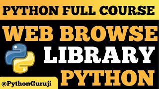 Automate Your Browser with Pythons webbrowser Module [upl. by Wilmette]