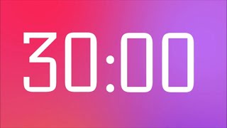 30 Minute Timer Countdown  Silent and Colorful [upl. by Dalohcin]