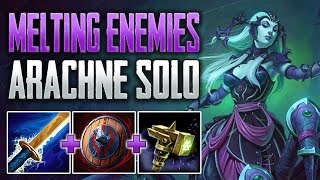 SHREDDING IN SOLO Arachne Solo Gameplay SMITE Conquest [upl. by Desdemona]